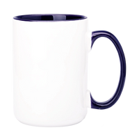 SM-036 Hrnek s kobaltovým vnitřkem a rukojetí 425ml