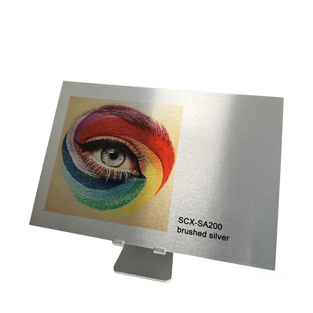 Plech pro sublimaci kartáčovaná stříbrná, 610x305mmx0,55mm UNISUB SCX-SA200EXT