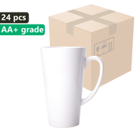 Latte Tassen weiß 450ml - KARTON 24 Stück.