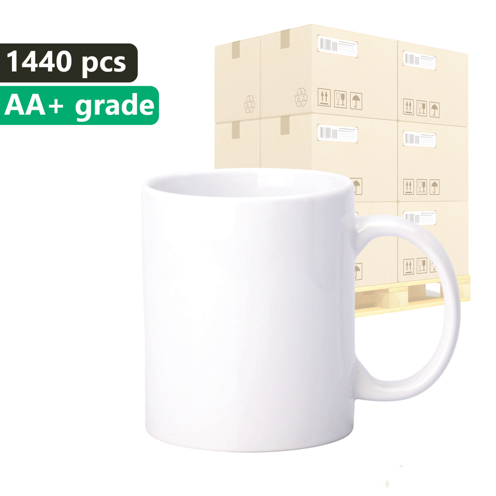 Weiße Tasse für Sublimationsdruck 330ml (AA+) SM-011 