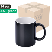 SM-026 Magic Becher schwarz mit weißer Innenseite 330ml (semi-matt)