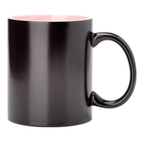 SM-021 Magic mug black with pink interior 330ml