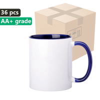 Carton 36 pieces Mug SM-002 with cobalt interior and earpiece 330ml for sublimation AA+