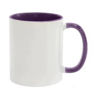 UNISUB sublimation mug SM-058 330 ml white with purple interior and handle AA+ class