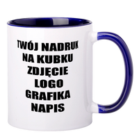 Mug with cobalt interior and earpiece 330ml SM-002 for AA+ sublimation