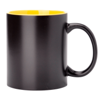 SM-024 Magic mug black with yellow interior 330ml