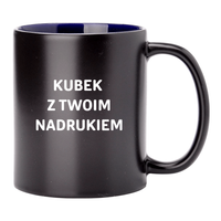 Printed magic mug black with navy blue interior SM-022 330ml