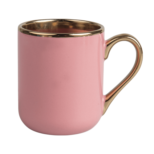 UNISUB sublimation mug SM-060 330 ml white with gold rim and handle Class AA+