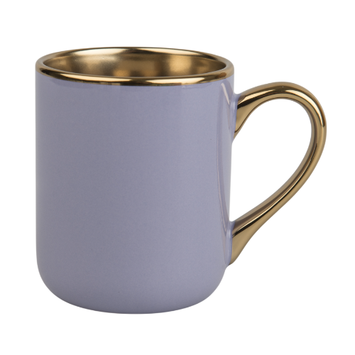 UNISUB sublimation mug SM-060 330 ml white with gold rim and handle Class AA+