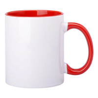 Sublimation 330 ml mug with red interior and ear piece UNISUB SM-005 AA+ 
