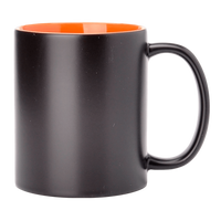 SM-025 Magic mug black with orange interior 330ml
