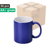 Carton 36 pieces Magic mug navy blue SM-027 with white interior 330 ml (semi-matte) 