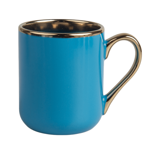 UNISUB sublimation mug SM-060 330 ml white with gold rim and handle Class AA+