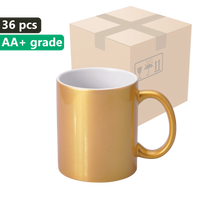 Carton 36 pcs. UNISUB mug SM-046 330ml Shiny metallic gold with white interior
