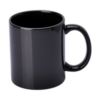 SM-016 Magic mug black with black interior for sublimation 330ml (semi-matte)