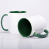 UNISUB printed mug SM-038 425ml dark green interior and ear AA+