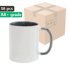 KARTON 36 Stück UNISUB Sublimationsbecher SM-057 330 ml weiß mit grauem Innenraum und Griff Klasse AA+