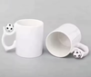 CARTON 36 pcs. FOOTBALL 330ml white mug Grade AAA UNISUB SM-051 with ball for sublimation