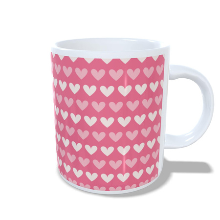 White mug with printed 330ml Grade A UNISUB SM-049