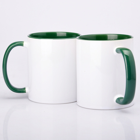 UNISUB printed mug SM-038 425ml dark green interior and ear AA+