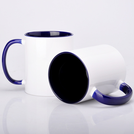 Mug with cobalt interior and earpiece 330ml SM-002 for AA+ sublimation