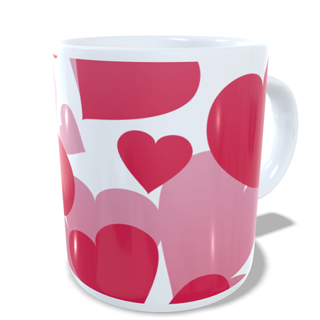 Sublimační potisk hrnku SOARING HEARTS o objemu 330 ml