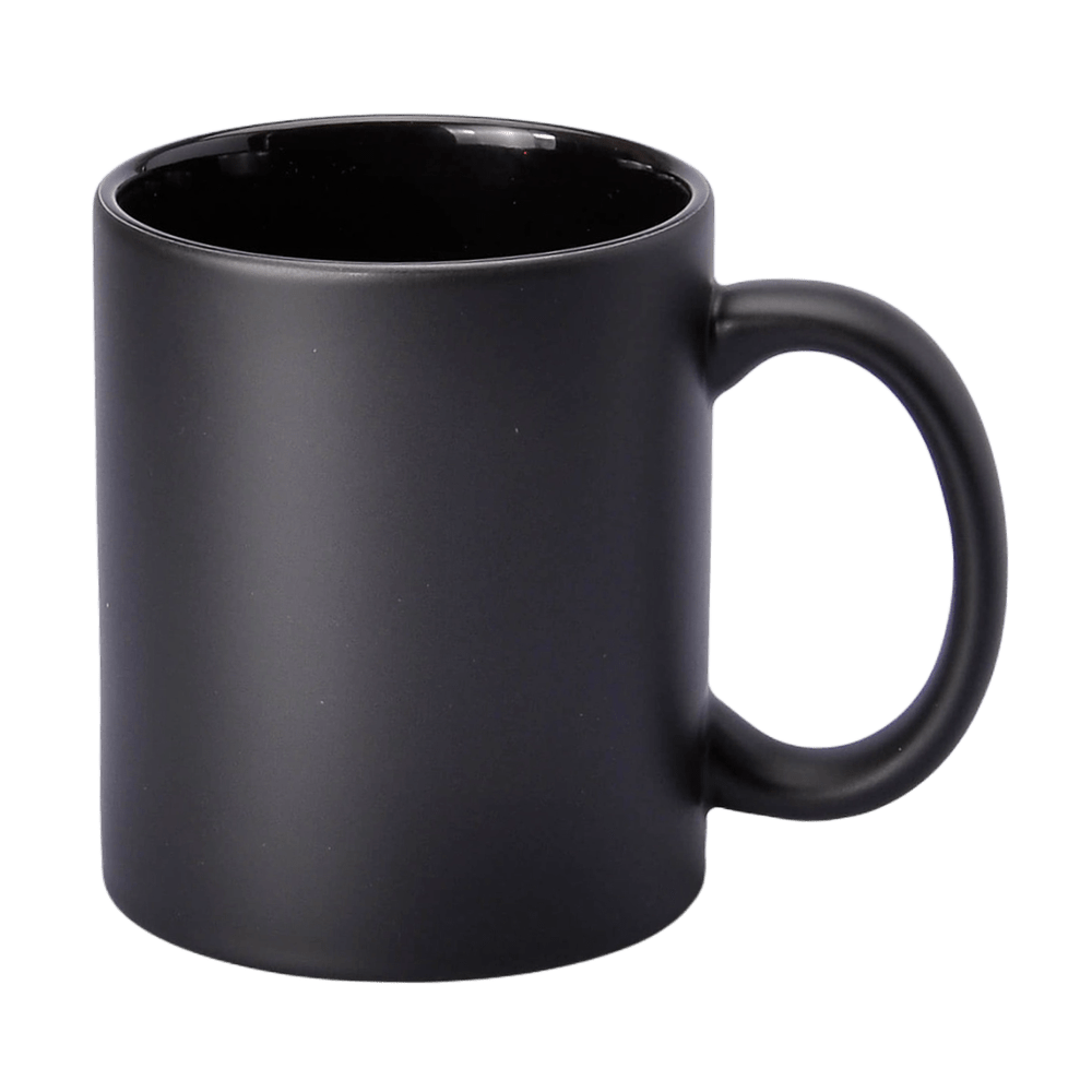 SM-017 Magický hrnek černý s černým vnitřkem 330 ml (matný)