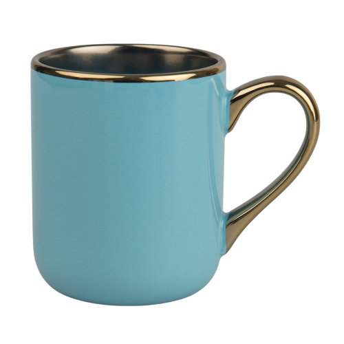 UNISUB sublimation mug SM-060 330 ml white with gold rim and handle Class AA+