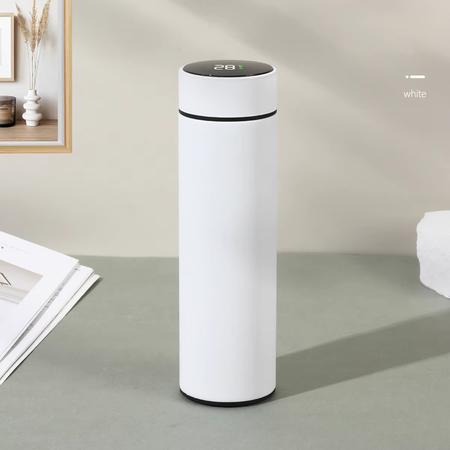 CARTON 50 pcs. Metallic white OUTDOOR 500ml Stainless Steel Thermos Bottle UNISUB TB-001