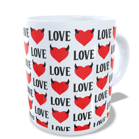 HOT LOVE Sublimationsdruck auf 330 ml Becher