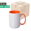 SM-039 Becher mit orangefarbener Innenseite und Griff 450ml