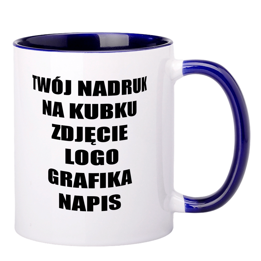 Mug with cobalt interior and earpiece 330ml SM-002 for AA+ sublimation