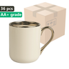 CARTON 36 pieces UNISUB sublimation mug SM-061 350 ml cream / beige yellow with gold rim and earpiece class AA+
