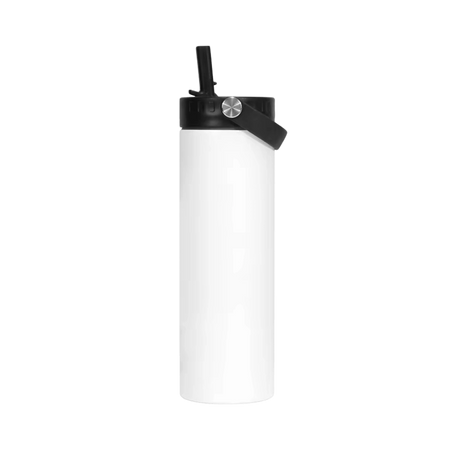 KARTON 60 szt. Butelka metaliczna biała OUTDOOR z uchwytem 650ml Stal Nierdzewna UNISUB MB-003