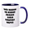 Mug with cobalt interior and earpiece 330ml SM-002 for AA+ sublimation