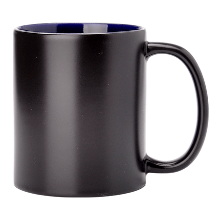 Karton 36 kusů Magický hrnek černý SM-022 s tmavě modrým vnitřkem 330ml