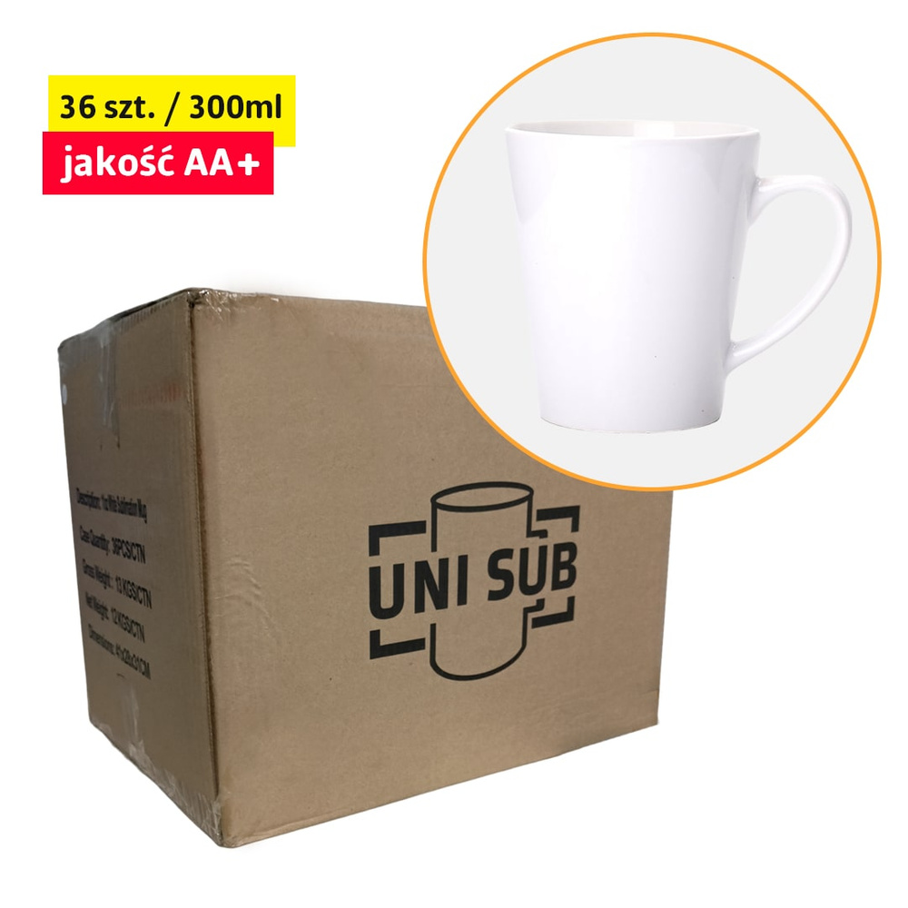 SM-015 Kubek do Latte biały 330ml