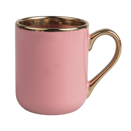 UNISUB Sublimationsbecher SM-060 330 ml weiß mit Goldrand und Griff Klasse AA+