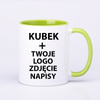 Sublimation 330ml mug with light green interior and AA+ earpiece UNISUB SM-008