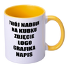 Printed mug 330ml SM-004 for AA+ sublimation with yellow interior and handle 