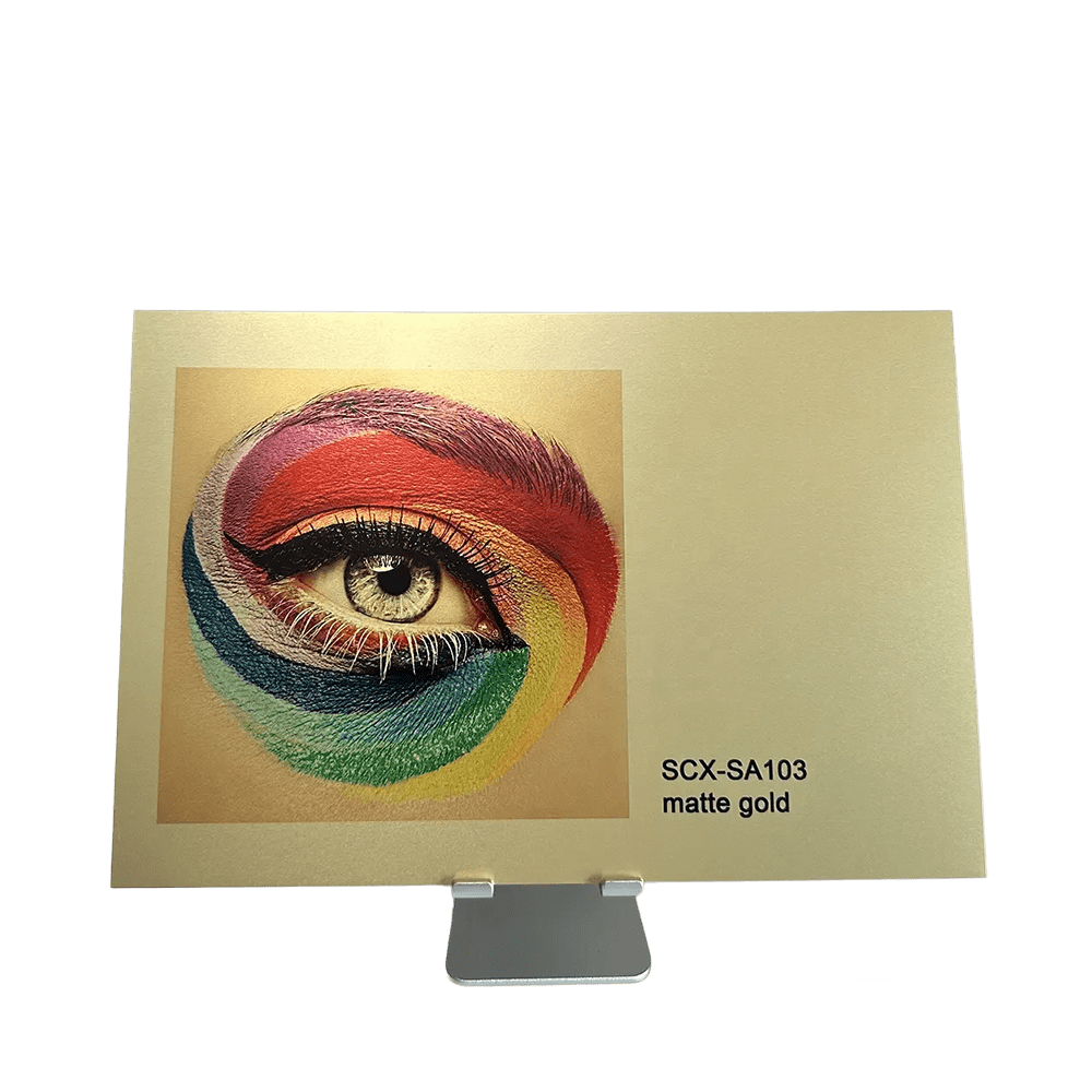 Sublimační fólie hliníková matná zlatá, 600x300mmx0,45mm UNISUB SCX-SA103