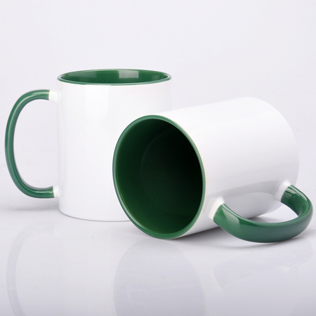 UNISUB printed mug SM-038 425ml dark green interior and ear AA+