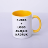 Printed mug 330ml SM-004 for AA+ sublimation with yellow interior and handle 