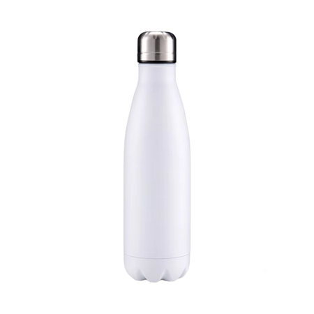 CARTON 50 pcs. Metallic white OUTDOOR 500ml Stainless Steel Thermos Bottle UNISUB TB-003
