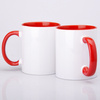 Printed 330 ml mug with red interior and ear piece UNISUB SM-005 AA+ 