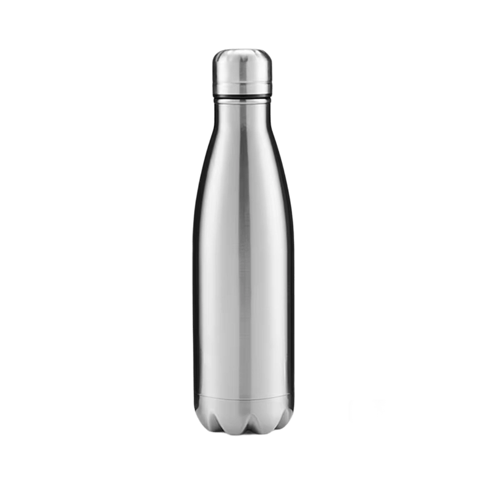Metalická stříbrná OUTDOOR 500ml termoska z nerezové oceli UNISUB TB-002