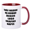 UNISUB SM-003 330ml AA+ printed mug with maroon interior and earpiece 330ml 