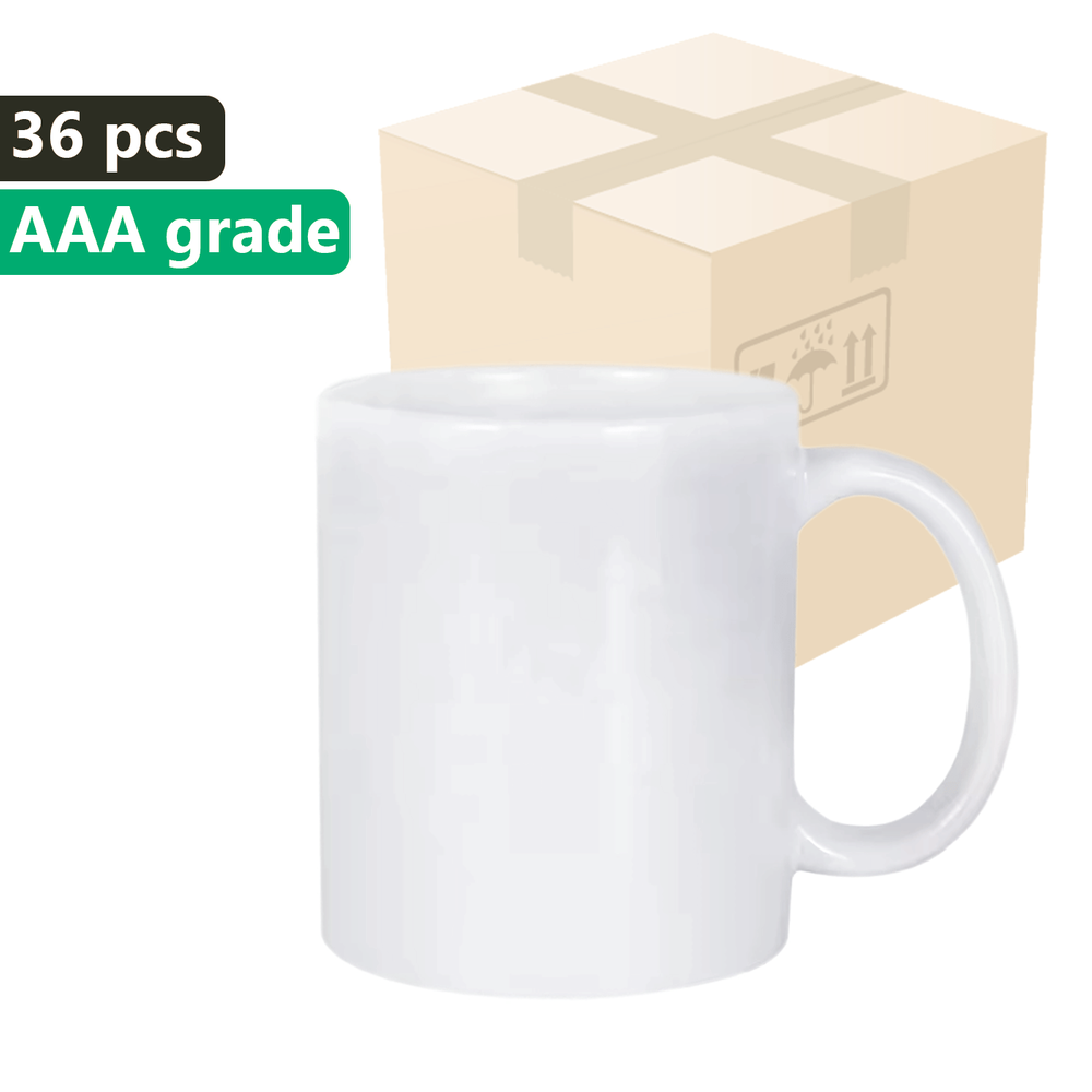 Karton 36 ks. Hrnek bílý 330ml AAA UNISUB SM-048 pro sublimaci