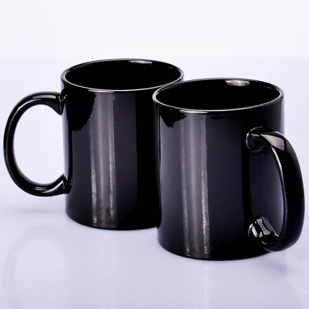 Carton 36 pcs. Magic mug black with black interior 330ml (glossy) SM-018 