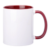 Becher mit burgunderrotem Innenraum und Griff 330ml SM-003 Sublimation AA+